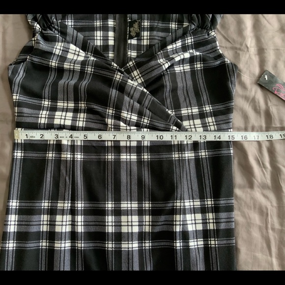 ROCK STEADY Dress, 50's Bodycon, on/off shoulder, Sz L - Picture 12 of 13